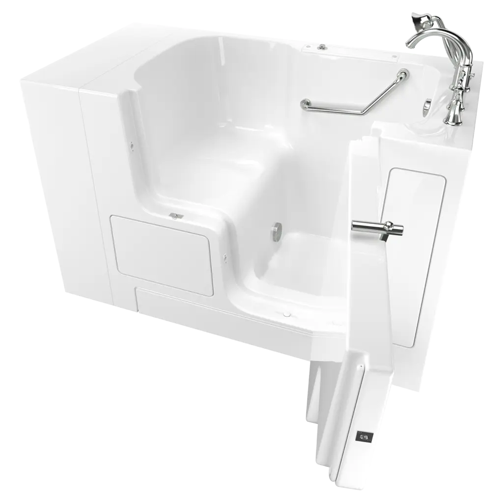 Gelcoat Value Series 32 x 52-Inch Walk-in Tub With Soaking Bath - Right-Hand Drain With Faucet